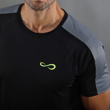 Endless Vector T-Shirt in Schwarz und Grau