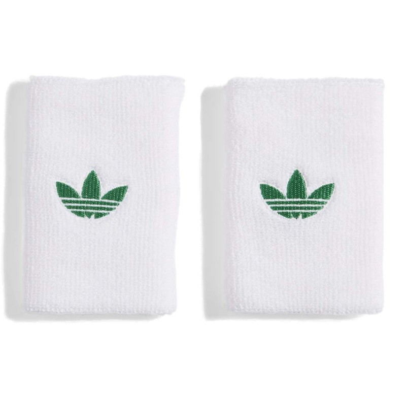 Adidas Originals L Armband weiß mit grünem Logo