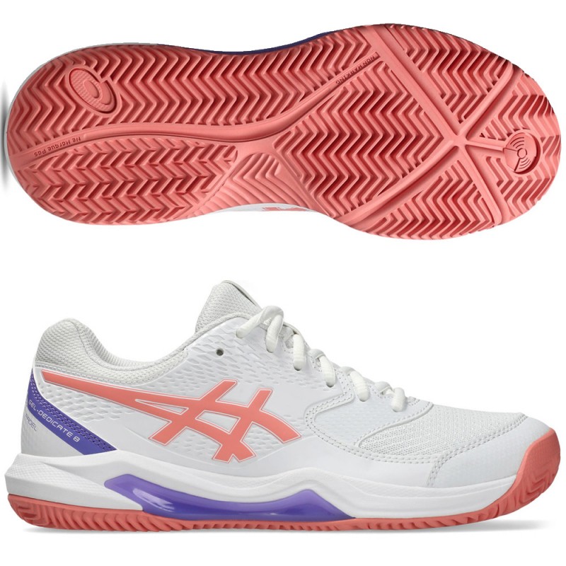 Asics Padelschuhe Gel Dedicate 8 Padel white guava 2026