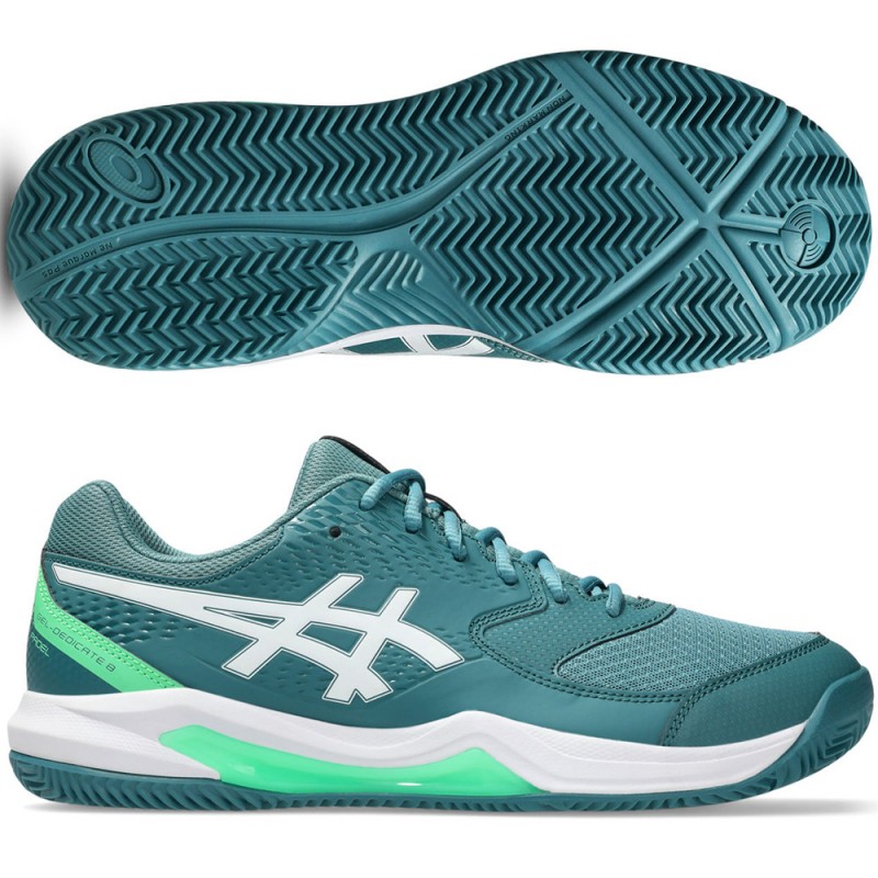 Asics Padelschuhe Gel Dedicate 8 Padel misty pine white 2026