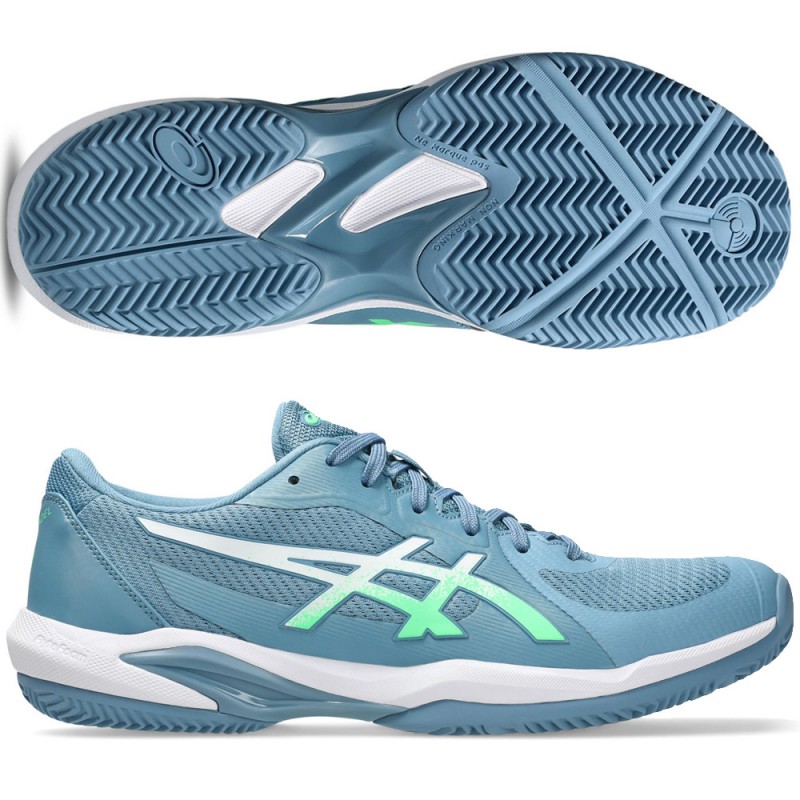 Asics PadelSchuhe Solution Swift FF 2 Padel Saba Blue Vital Green 2026