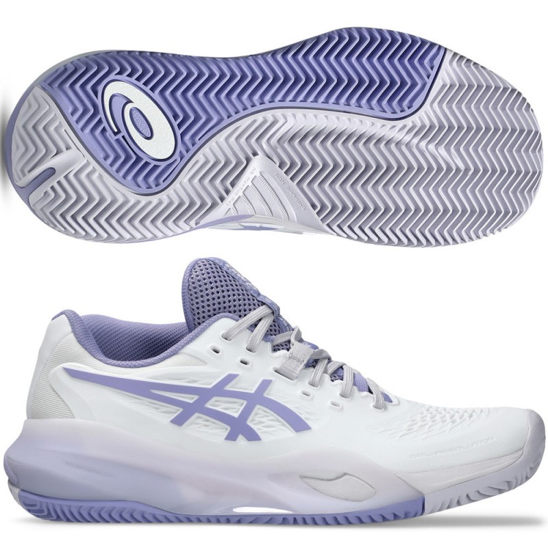 Asics Padelschuhe Gel Resolution X Clay white bluebell 2026