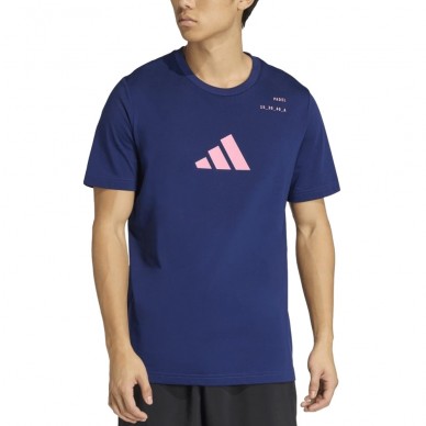 Adidas M Padel Cat T-Shirt marineblau