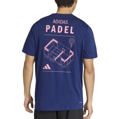 Adidas M Padel Cat T-Shirt marineblau