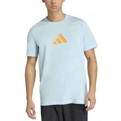 Adidas M Padel Cat T-Shirt cyanblau