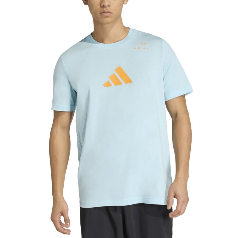 Adidas M Padel Cat T-Shirt cyanblau