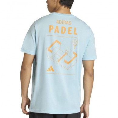 Adidas M Padel Cat T-Shirt cyanblau