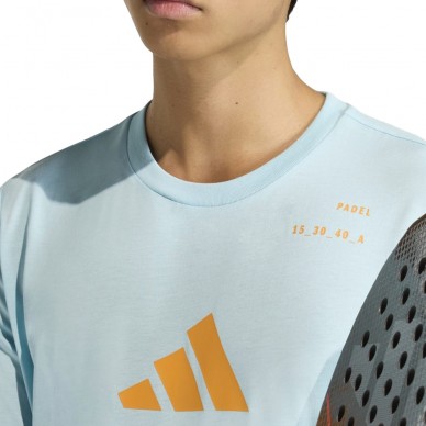 Adidas M Padel Cat T-Shirt cyanblau