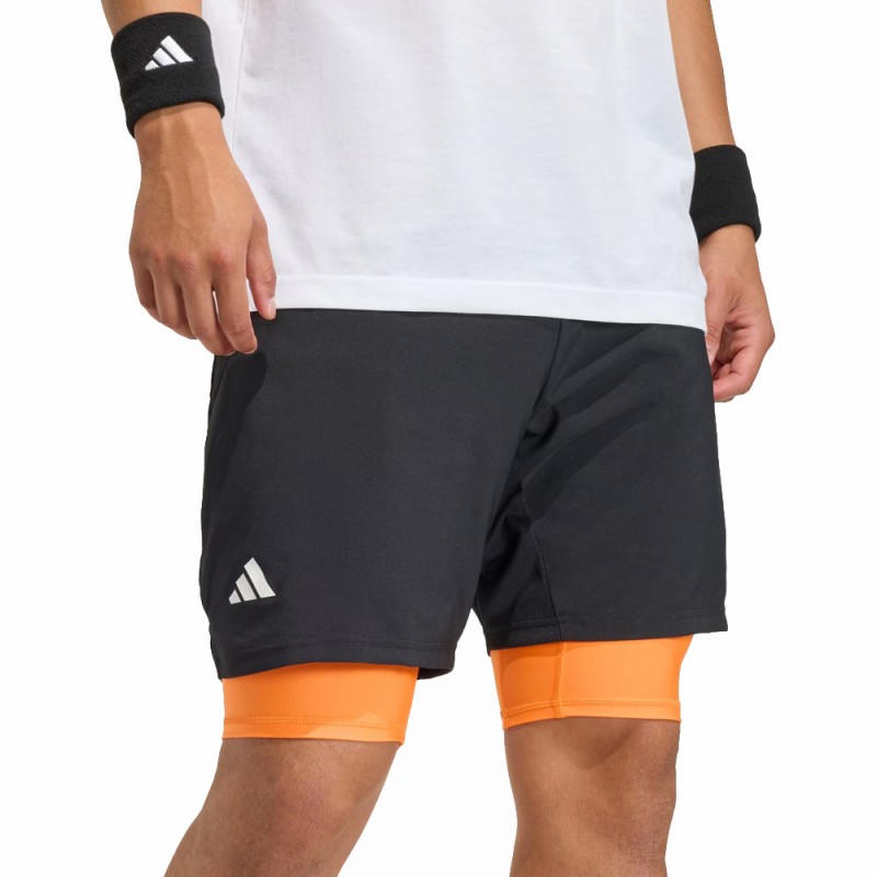 Adidas Club 2IN1 Shorts schwarz orange