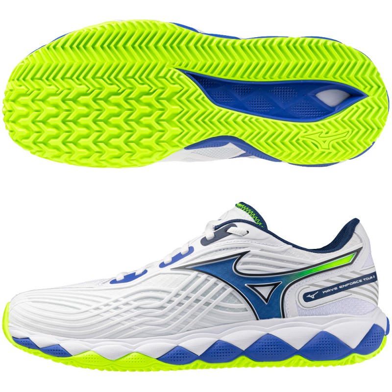 Mizuno Padelschuhe Wave Enforce Tour 2 CC weiß dazzling blau 2026