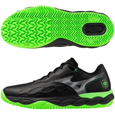 Mizuno Padelschuhe Wave Enforce Court Padel black foliage green 2026
