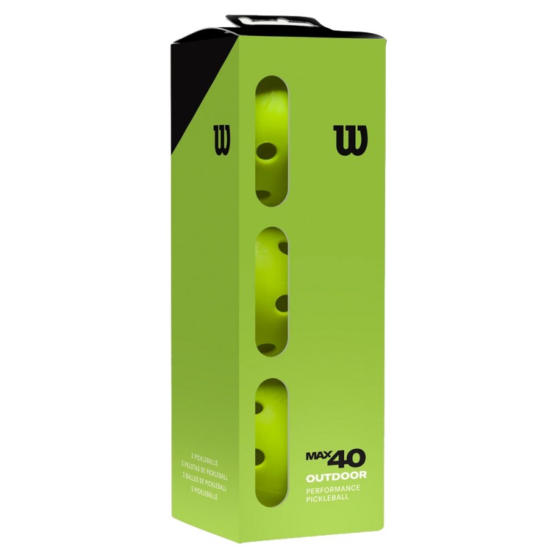 Wilson Pickleballballen MAX 40 Outdoor 3er-Pack grün Bälle