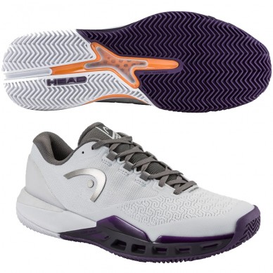 Head Padelschuhe Revolt Pro 5.0 Clay Men light grey purple night 2026