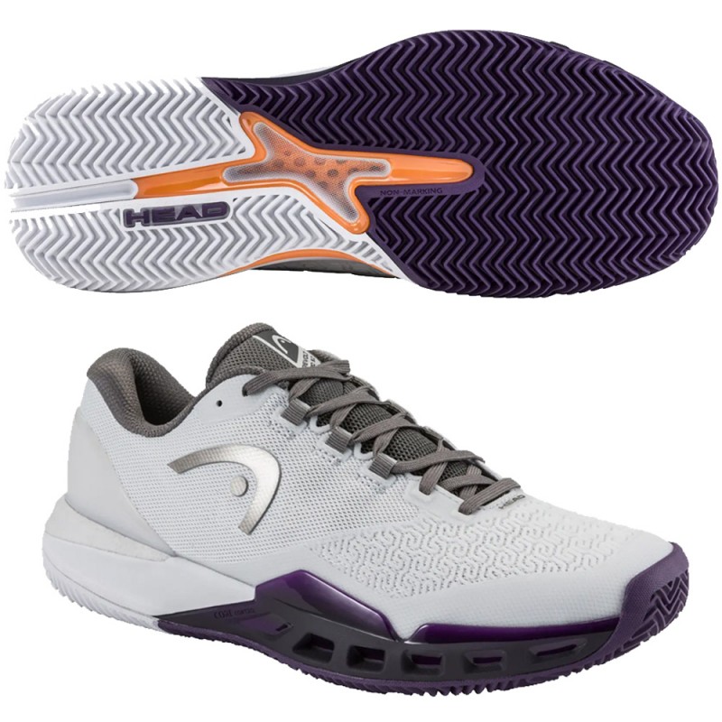 Head Padelschuhe Revolt Pro 5.0 Clay Men light grey purple night 2026