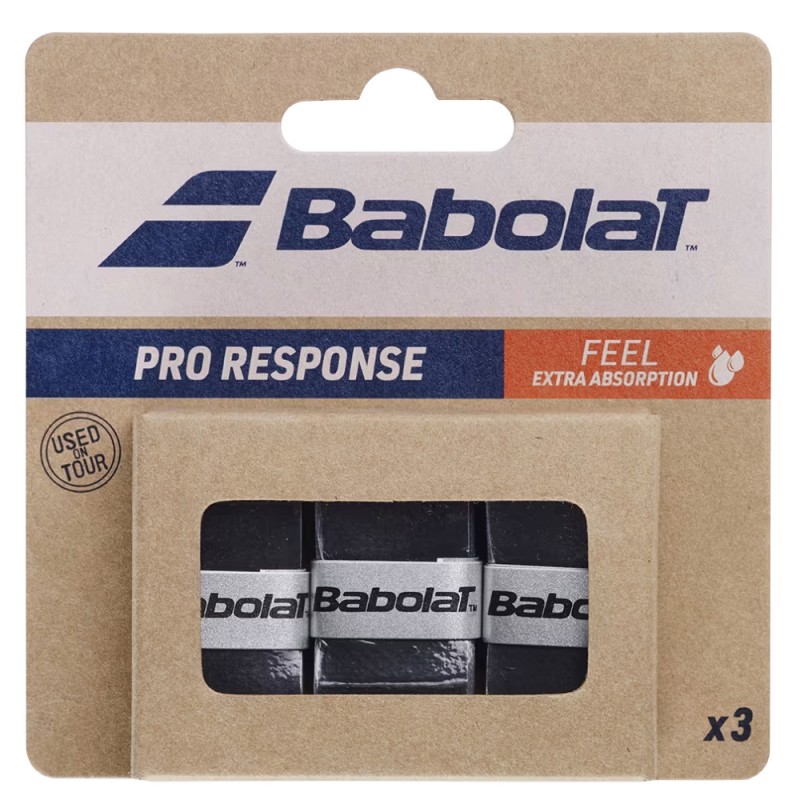 Overgrips Babolat Pro Response Feel x3 schwarz