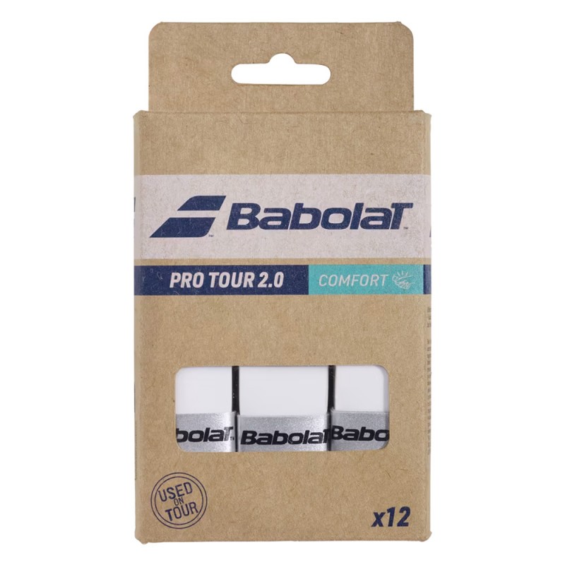 Overgrips Babolat Pro Tour 2.0 x 12 Weiß