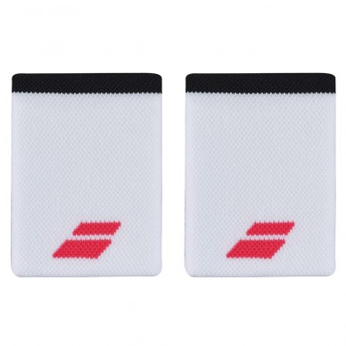 Muñequeras Babolat Logo Jumbo blancas rojas