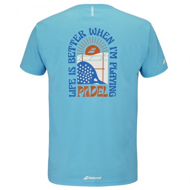 Babolat Perf Cotton Tee blaues T-Shirt