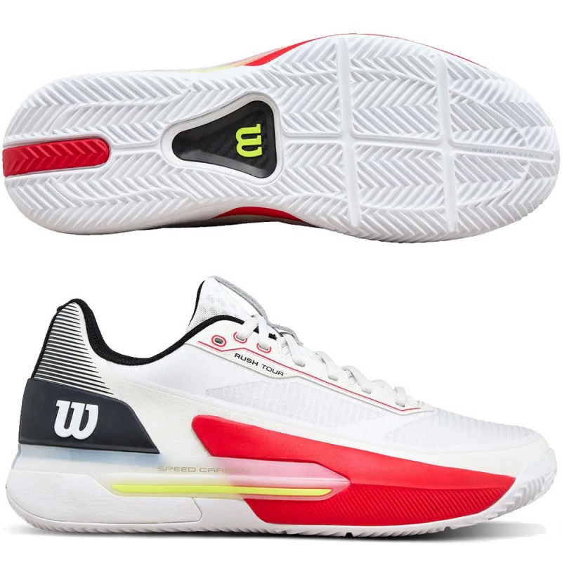 Wilson Padelschuhe Rush Tour 5 Clay white black 2026