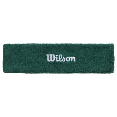 Stirnband Wilson Terry grün weißes Logo