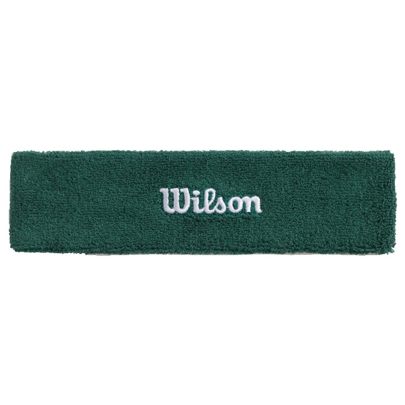 Stirnband Wilson Terry grün weißes Logo