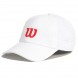 Wilson Active Perforated weiße Kappe rotes Logo