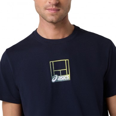 Asics Court Core Graphic TEE blaues T-Shirt