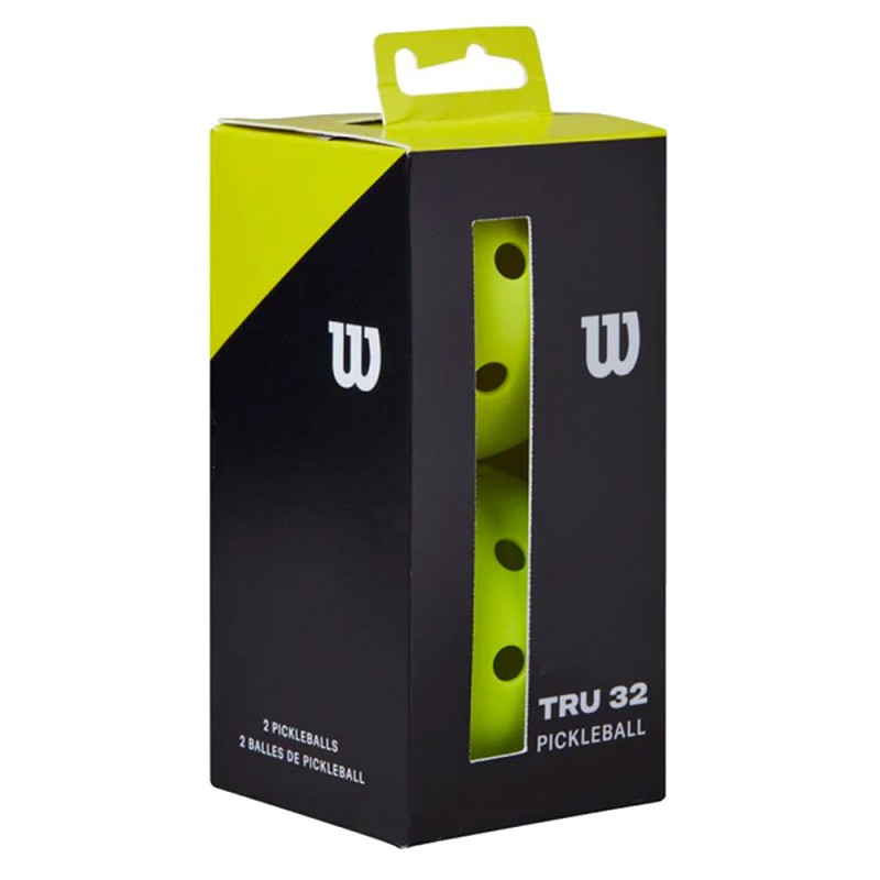 Wilson Pickleball Tru 32 2 Pack gelbe Bälle