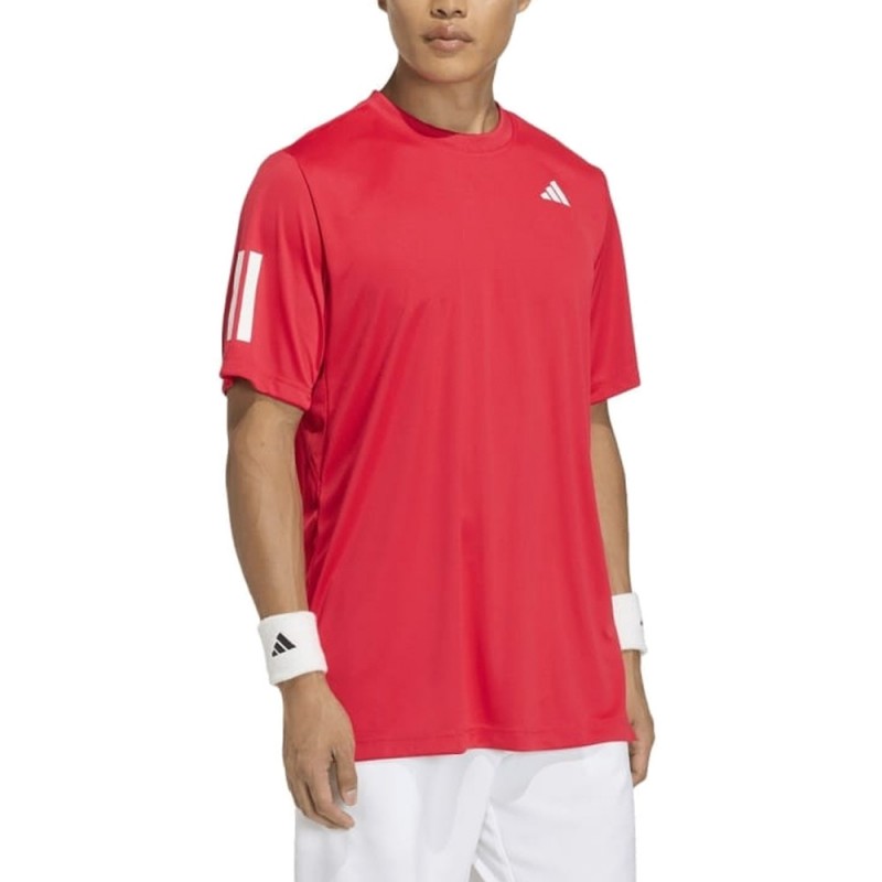 Adidas Club 3STR T-Shirt Rubinrot