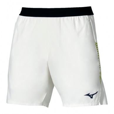 Short Mizuno Tennis 7 Inches Amply weiß gelb