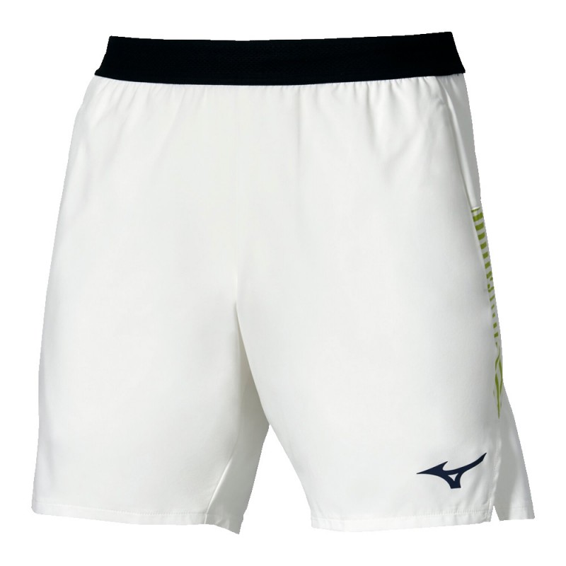 Short Mizuno Tennis 7 Inches Amply weiß gelb