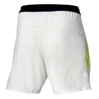 Short Mizuno Tennis 7 Inches Amply weiß gelb
