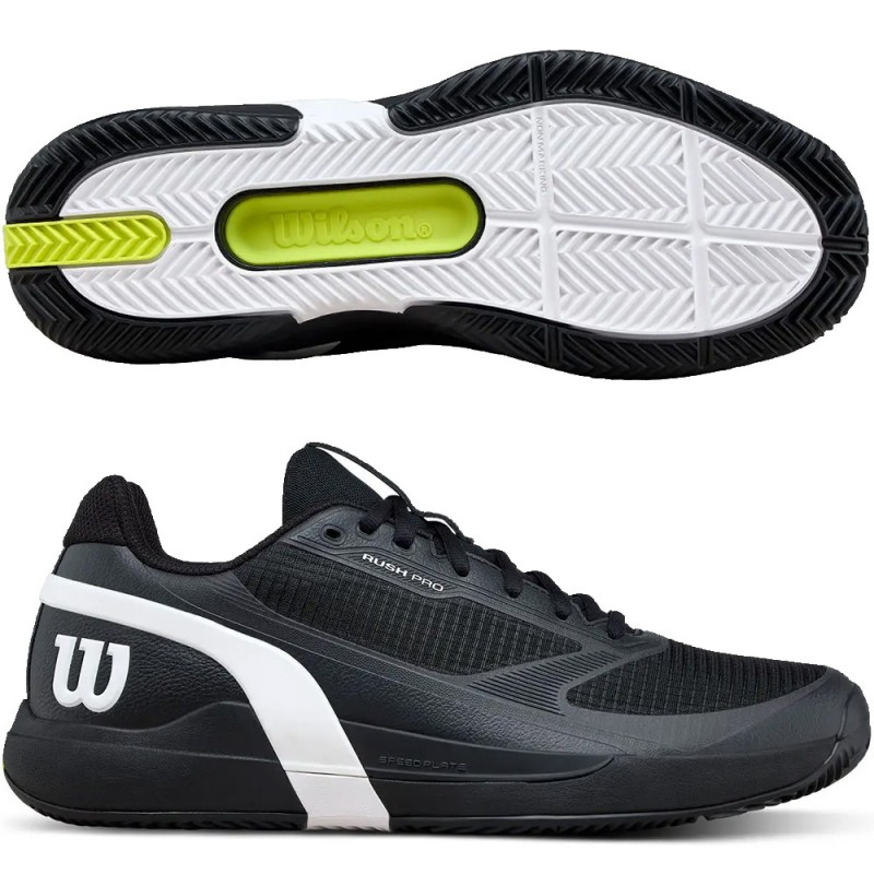 Wilson Padelschuhe Rush Pro 5 Clay black white 2026