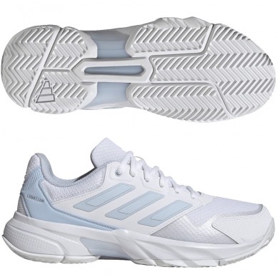 Adidas Padelschuhe Courtjam Control 3 W crystal white silver 2026