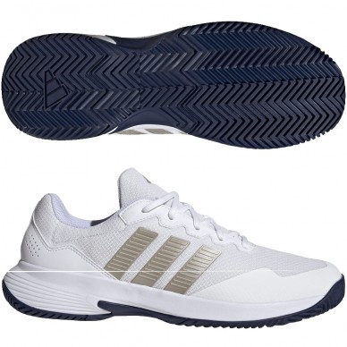 Adidas Padelschuhe Gamecourt 2 M white metallic dark blue 2026