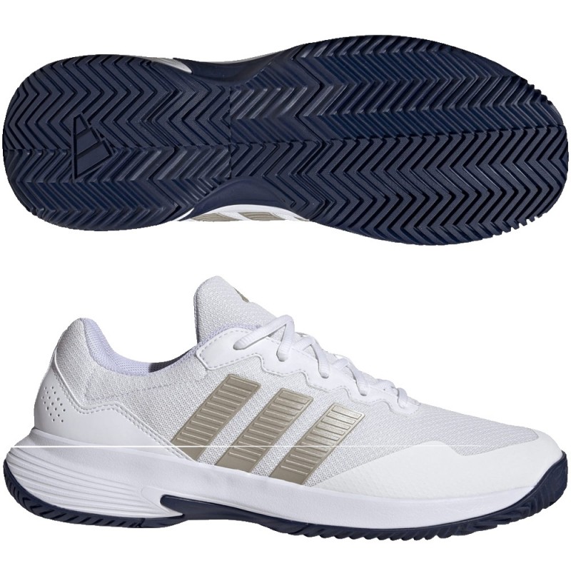 Adidas Padelschuhe Gamecourt 2 M white metallic dark blue 2026