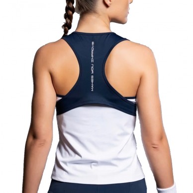 Nox T-shirt Team Trägerhemd weiß marineblau