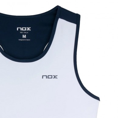 Nox T-shirt Team Trägerhemd weiß marineblau