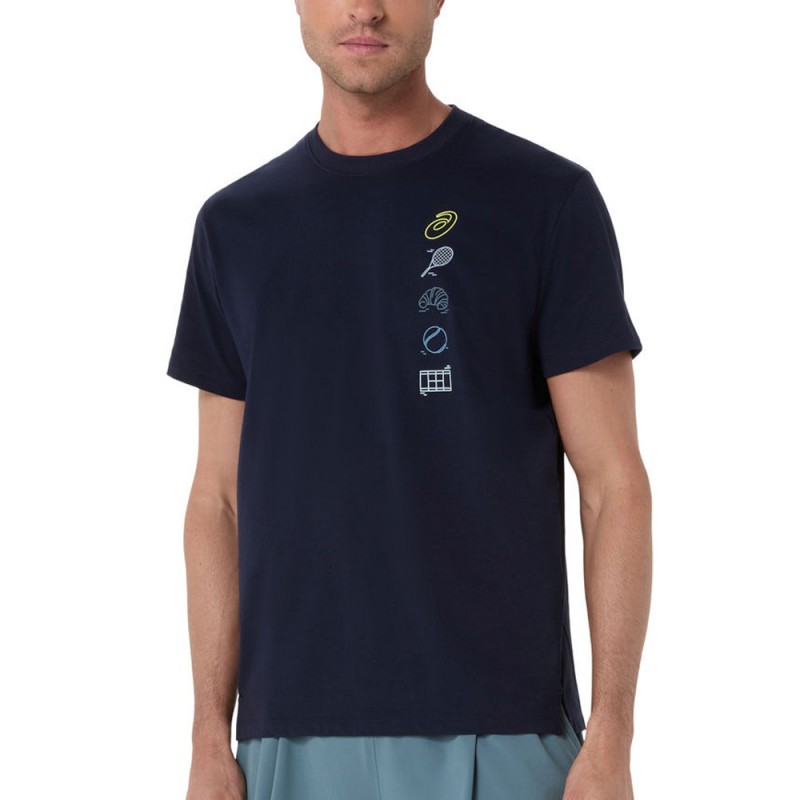 Asics Game Seasonal Graphic Tee T-Shirt blau Mitternacht