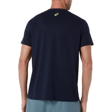 Asics Game Seasonal Graphic Tee T-Shirt blau Mitternacht