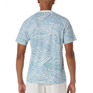 Asics Court All Over Print SS Top T-Shirt weiß