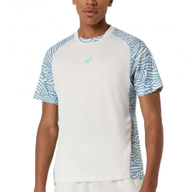 Asics Court All Over Print SS Top T-Shirt weiß
