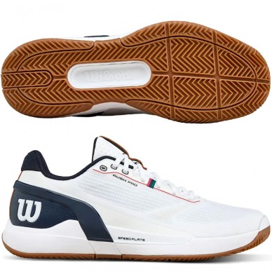 Wilson Padelschuhe Rush Pro 5 Clay white navy 2026