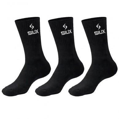 Socken Siux Basic hohe Pack 3 Stück schwarz