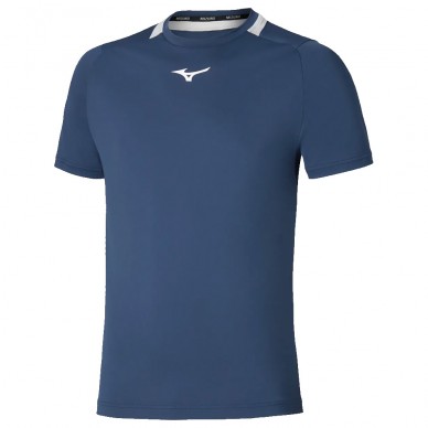 Mizuno Tennis Tee blaues T-Shirt