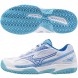 Turnschuhe Mizuno Break Shot CC Frau weiß mugen blau 2024
