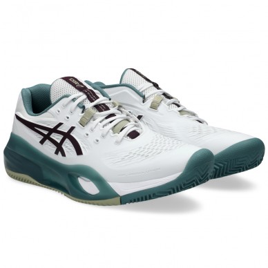 Asics Padelschuhe Gel Resolution X Clay white dark aubergine 2026