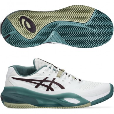 Asics Padelschuhe Gel Resolution X Clay white dark aubergine 2026