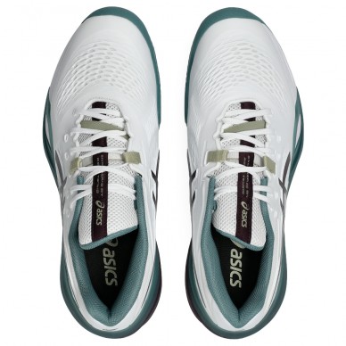 Asics Padelschuhe Gel Resolution X Clay white dark aubergine 2026