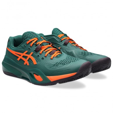 Asics Padelschuhe Gel Resolution X Padel jewel green energy orange 2026